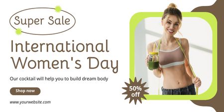 Super Sale on International Women's Day Twitter Tasarım Şablonu
