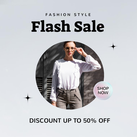 Flash Sale of Female Stylish Outfit Instagram Πρότυπο σχεδίασης