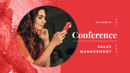 Modèle de visuel Sales Management Conference Announcement - FB event cover