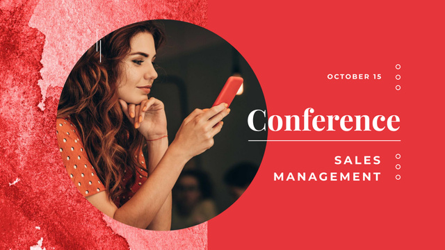 Ontwerpsjabloon van FB event cover van Sales Management Conference Announcement