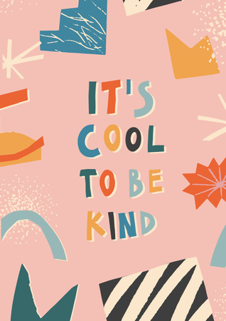 Inspirational Phrase on Bright Pattern Poster – шаблон для дизайну