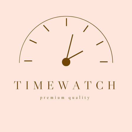 Watch Store Emblem Logo Design Template