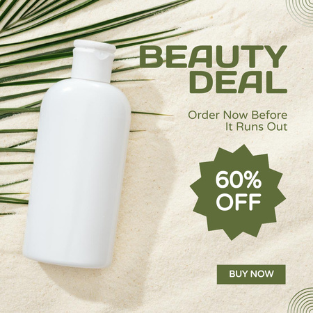 Natural Skincare and Beauty Products Sale Instagram Design Template