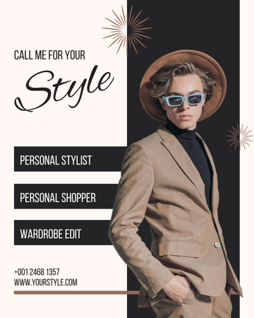 Designvorlage Personal Stylist and Shopper für Instagram Post Vertical