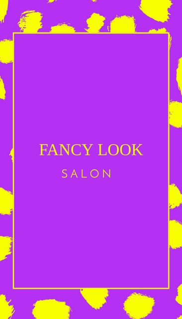 Beauty Salon for Fancy Look Business Card US Vertical Design Template