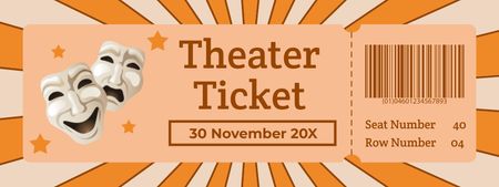 Designvorlage Theater Festival Announcement für Ticket