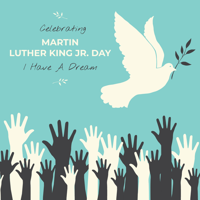 Warmest Wishes on Martin Luther King Day Instagram Modelo de Design