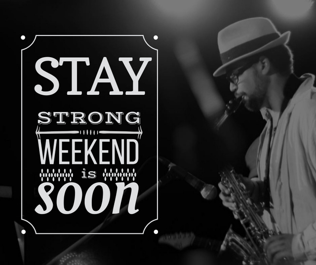Plantilla de diseño de Jazz Musician playing Saxophone on Weekend Facebook 