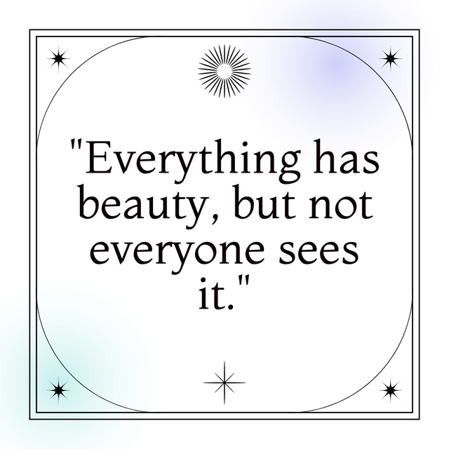 Inspirational Quote about Beauty Instagram Šablona návrhu