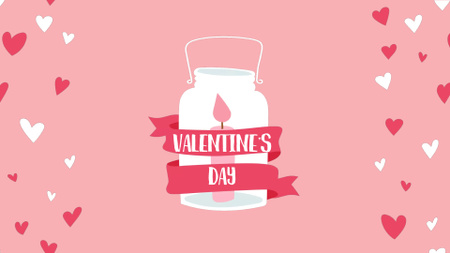 Candle in jar for Valentine's Day Full HD video Modelo de Design