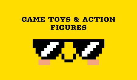 Designvorlage Game Toys and Figures für Business card