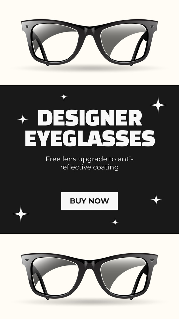 Selling Designer Eyewear with Stylish Frames Instagram Story Πρότυπο σχεδίασης