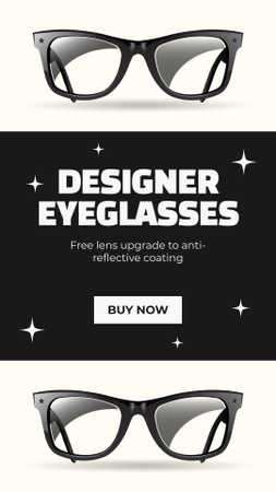 Plantilla de diseño de Venta de gafas de diseñador con monturas elegantes Instagram Story 