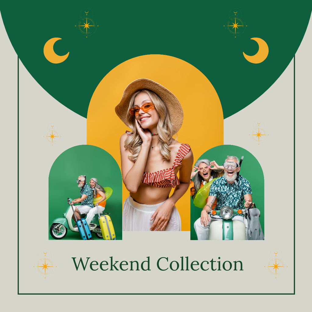 Designvorlage Weekend Summer Collection Ad für Instagram