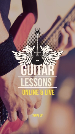 Guitar Lessons Offer Instagram Story Design Template
