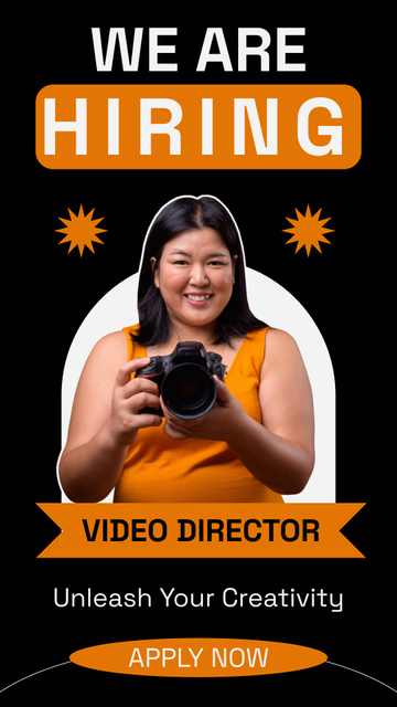 Video Directors Recruiting Instagram Story Modelo de Design