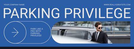 Parking Privilege Offer Facebook cover Design Template