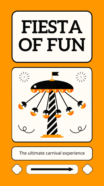 Plantilla de diseño de Fiesta of Fun In Amusement Park With Carousel Instagram Story 