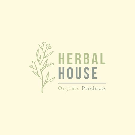 Organic and Herbal Products Logo Tasarım Şablonu