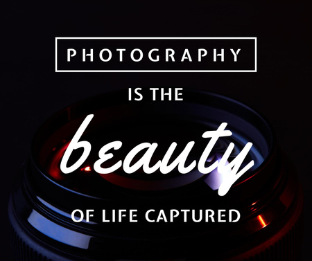 Inspirational Quote about Photography Facebook tervezősablon