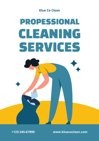 Cleaning Services Advertising Flyer A5 Design Template