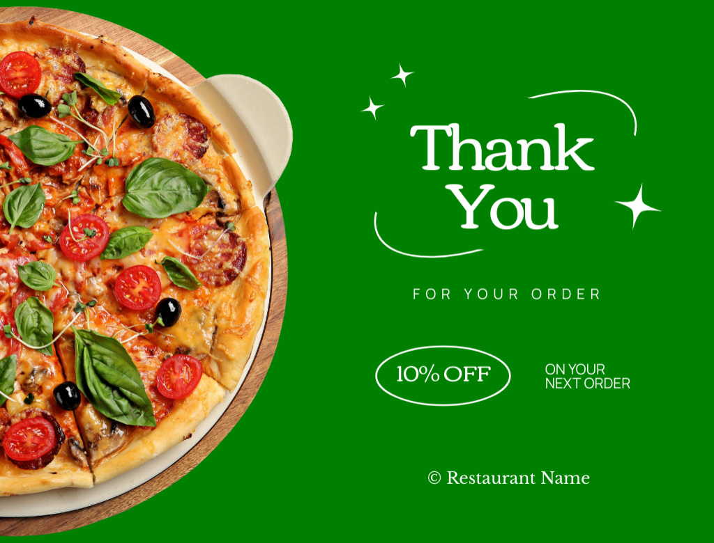 Delicious Italian Pizza Discount Offer Postcard 4.2x5.5in – шаблон для дизайна