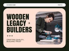 Woman Promoting Carpentry Services