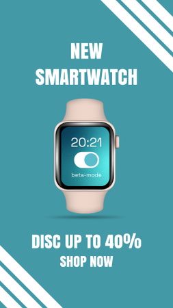 Nové chytré hodinky Instagram Story Šablona návrhu