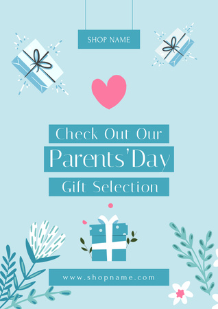 Gift Card for Health Check for Parents' Day Poster Design Template