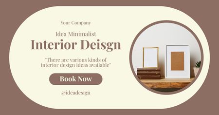 Ideas for Minimalistic Home Interior Facebook AD Design Template
