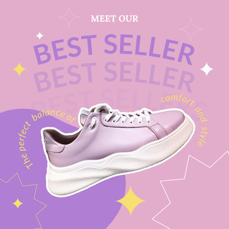 Ontwerpsjabloon van Instagram van Stijlvolle Sneakers Sale Ad