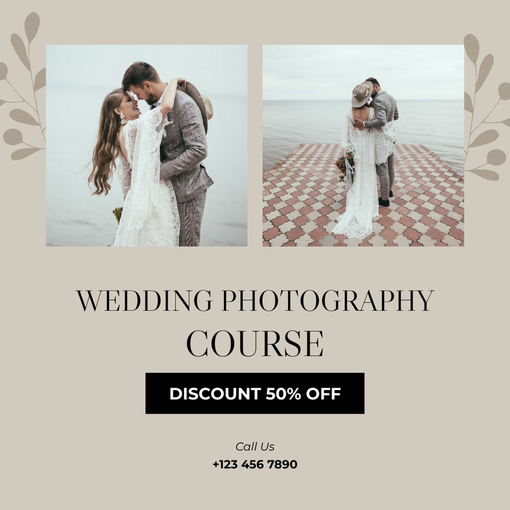 Template di design Wedding Photography Course  Instagram