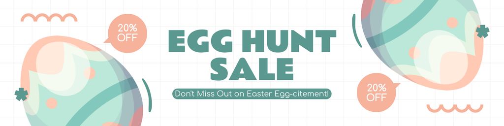 Plantilla de diseño de Easter Egg Hunt Sale Ad Twitter 