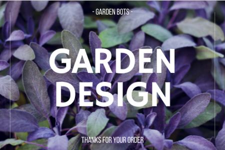 Designvorlage Garden Design Ad für Label