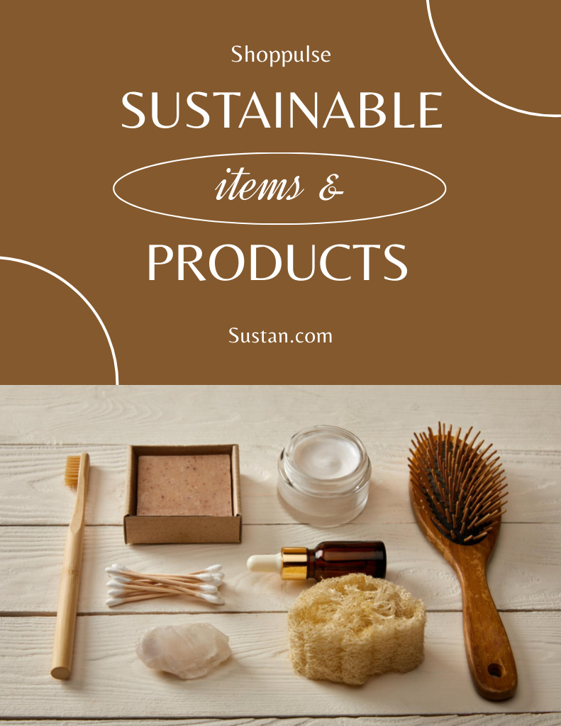 Offer of Sustainable Self Care Products Sale Poster 8.5x11in Design Template