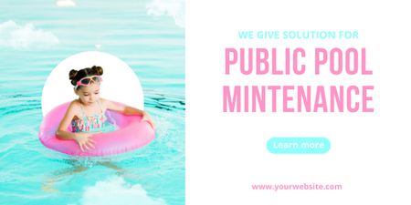 Modèle de visuel Annonce de service d'entretien de piscine privée - Image