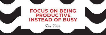 Citation about productivity for everyone Email header Design Template