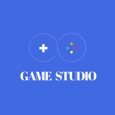 Game Studio with Joystick Logo 1080x1080pxデザインテンプレート