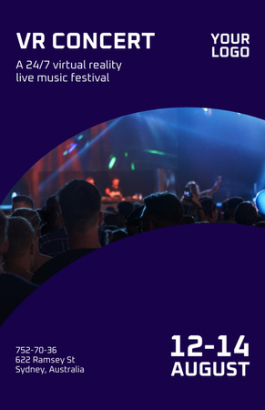 Virtual Concert Announcement Invitation 5.5x8.5in – шаблон для дизайну