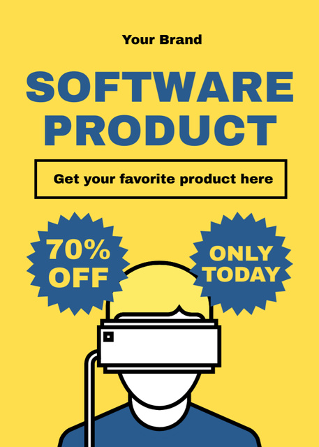 Software Product Discount Offer Flayer Design Template
