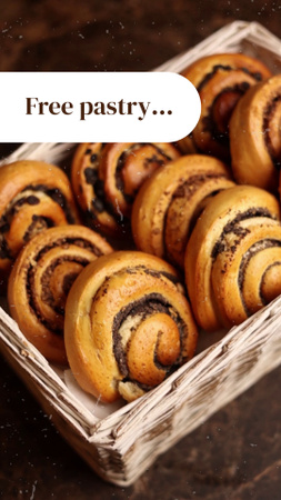 Platilla de diseño Doughnuts Shop Offer Free Pastry With Coffee TikTok Video