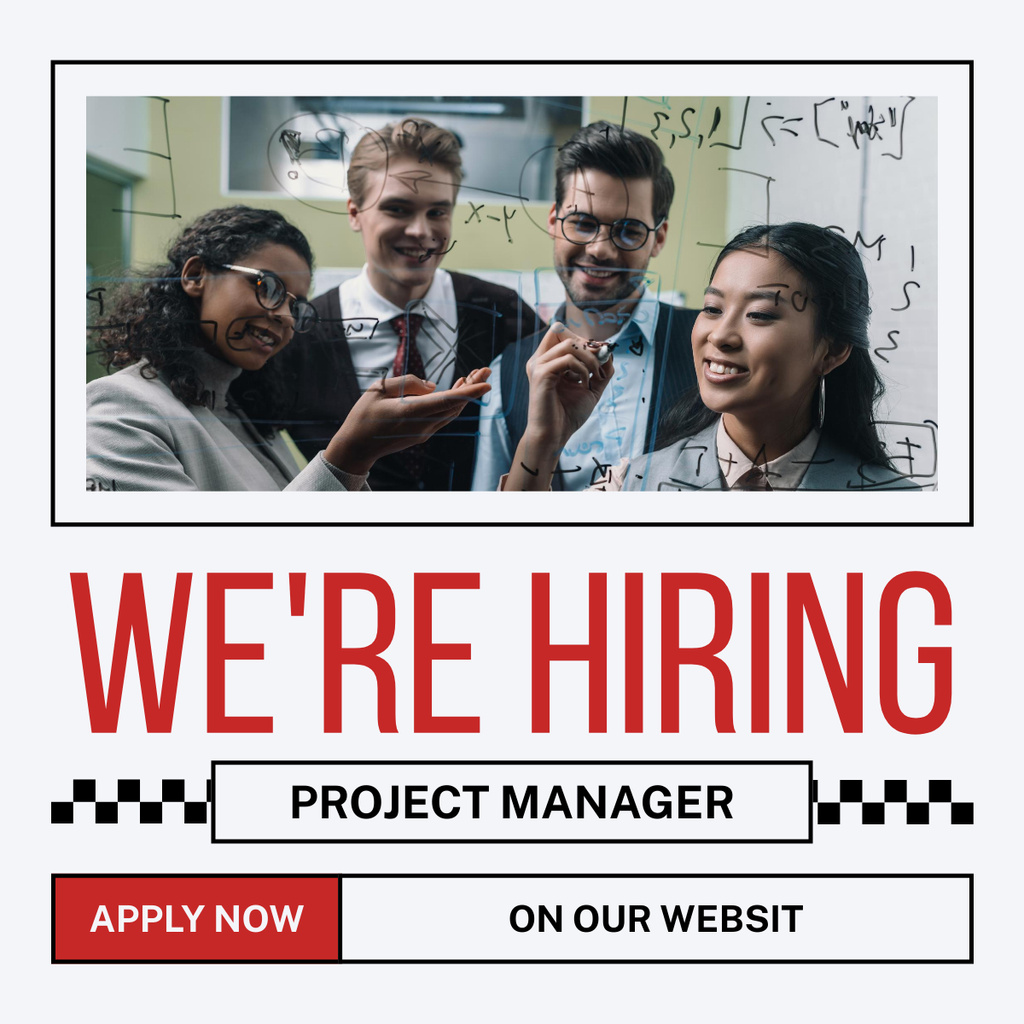 Company Is to Hire Project Manager LinkedIn post – шаблон для дизайна