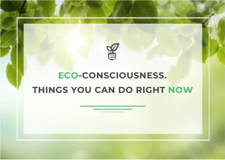 Plantilla de diseño de Eco-consciousness concept Card 