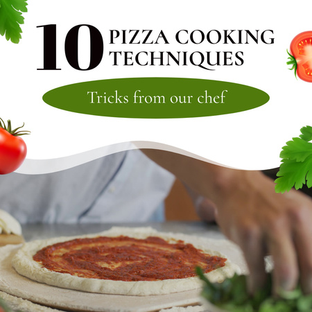 Profesionální triky od šéfkuchaře při vaření pizzy Animated Post Šablona návrhu