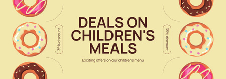 Designvorlage Sonderangebot mit Angeboten für Kindergerichte für Tumblr