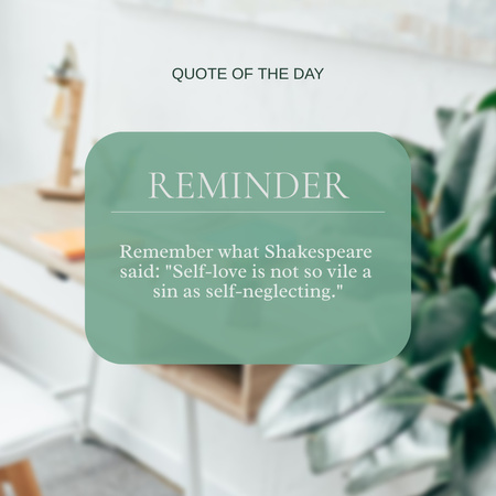 Wise Citation of Shakespeare  Instagram Design Template
