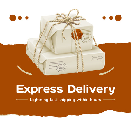 Express Delivery of Your Orders Instagram Design Template