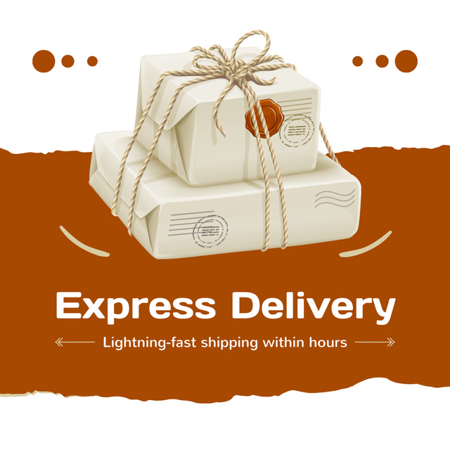 Express Delivery of Your Orders Instagramデザインテンプレート