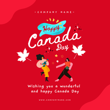 Designvorlage Happy Canada Day für Instagram
