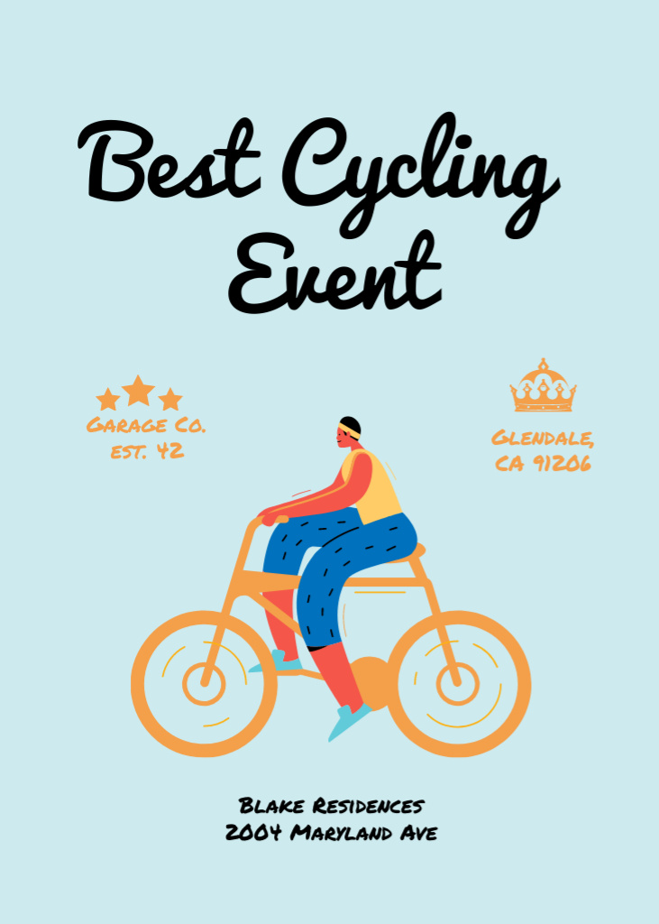 Best Cycling Event Announcement Flayer Tasarım Şablonu